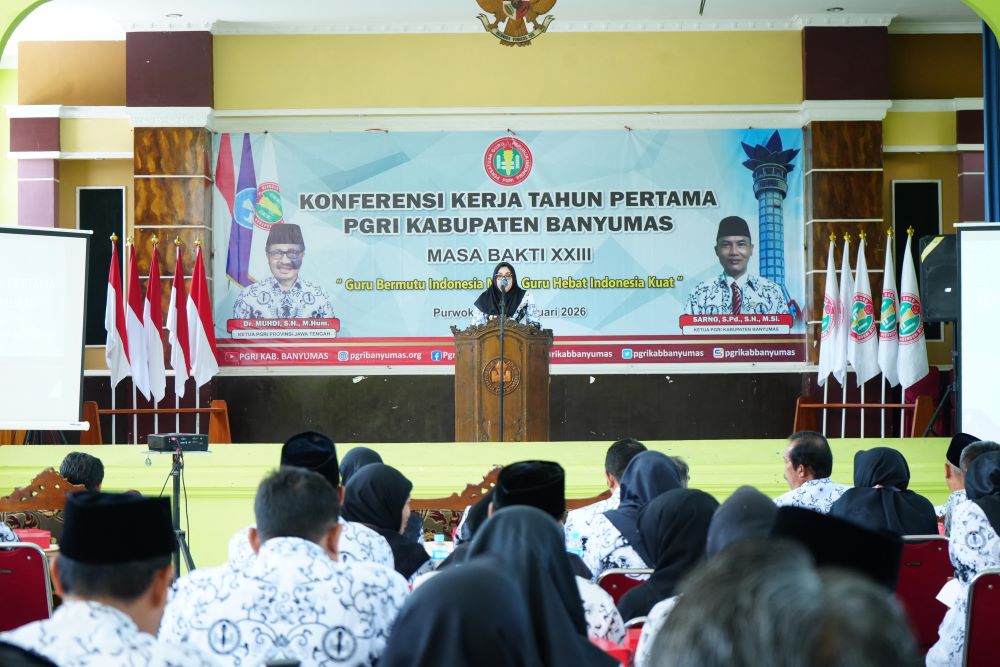Buka Konkerkab PGRI, Wabup Banyumas Sebut Guru Sebagai Kunci Wujudkan Generasi Emas