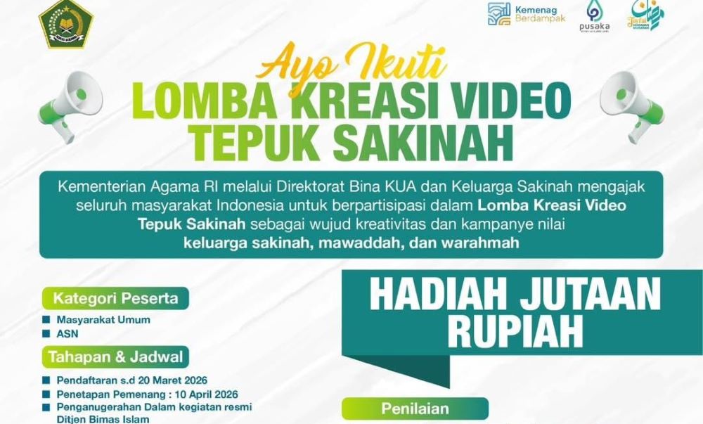 Kemenag Ajak Publik Gaungkan Nilai Keluarga Harmonis Lewat Lomba Video Tepuk Sakinah